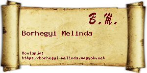 Borhegyi Melinda névjegykártya