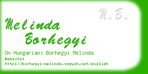 melinda borhegyi business card